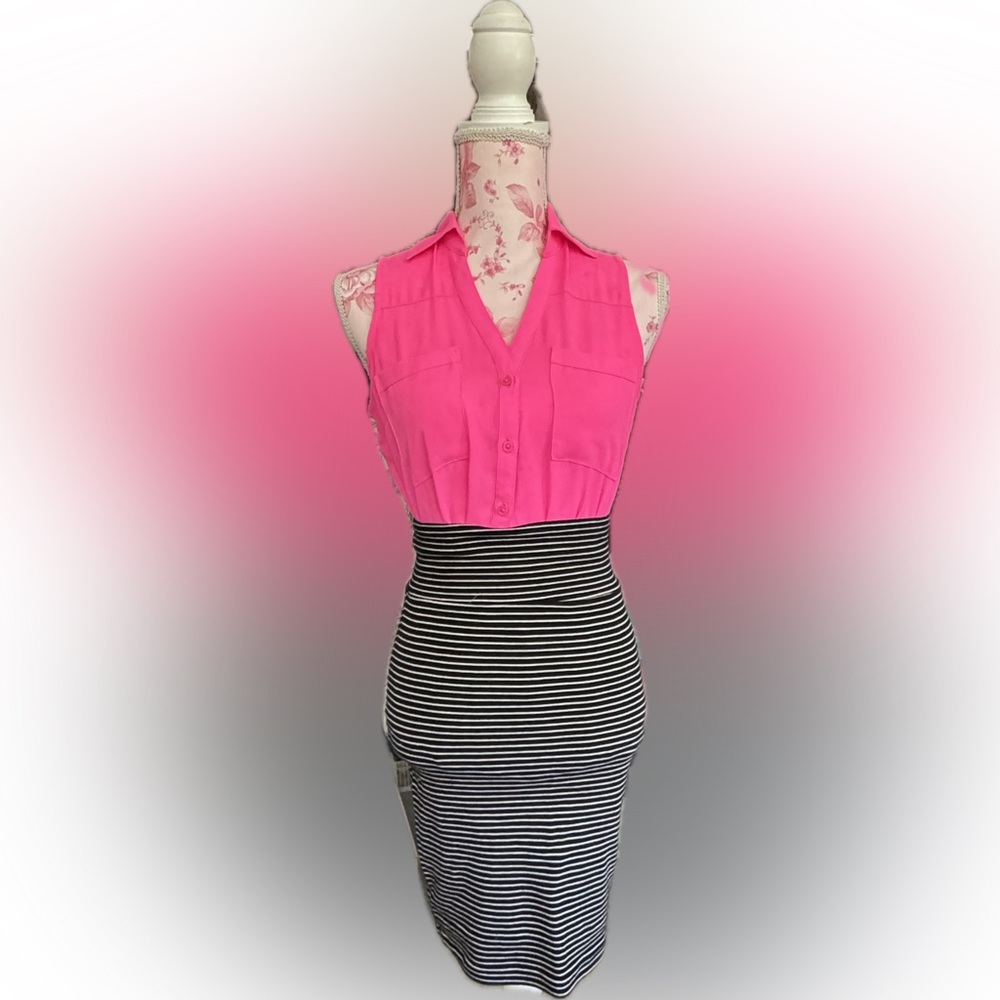 Express Fuchsia Sleeveless Blouse